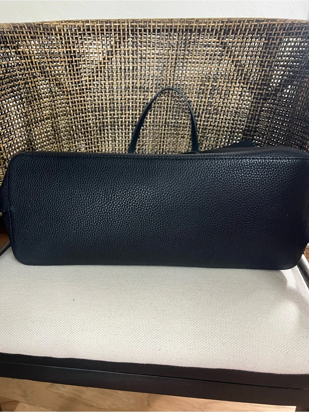 Tory Burch Perry Black Pebbled Leather Tote